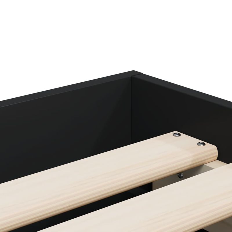Casa si Gradina - Mobilier - Paturi si accesorii - Paturi - Cadru de pat cu sertare, negru, 100x200 cm, lemn prelucrat - Infinity.ro
