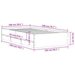 Casa si Gradina - Mobilier - Paturi si accesorii - Paturi - Cadru de pat cu sertare, negru, 100x200 cm, lemn prelucrat - Infinity.ro