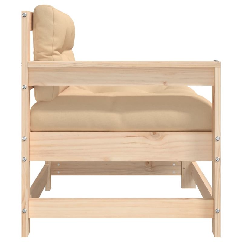 Casa si Gradina - Gradina si terasa - Mobilier exterior - Canapele si fotolii gradina - Scaune de gradina cu perne, 2 buc., lemn masiv de pin - Infinity.ro