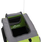 Petshop - Accesorii petshop - Culcusuri si custi - Genti si articole transport - Remorca bicicleta animale companie verde/gri textil oxford/fier - Infinity.ro