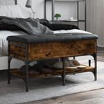 Casa si Gradina - Mobilier - Organizare si depozitare - Bancute - Banca de pantofi, stejar fumuriu, 82x42x45 cm, lemn prelucrat - Infinity.ro