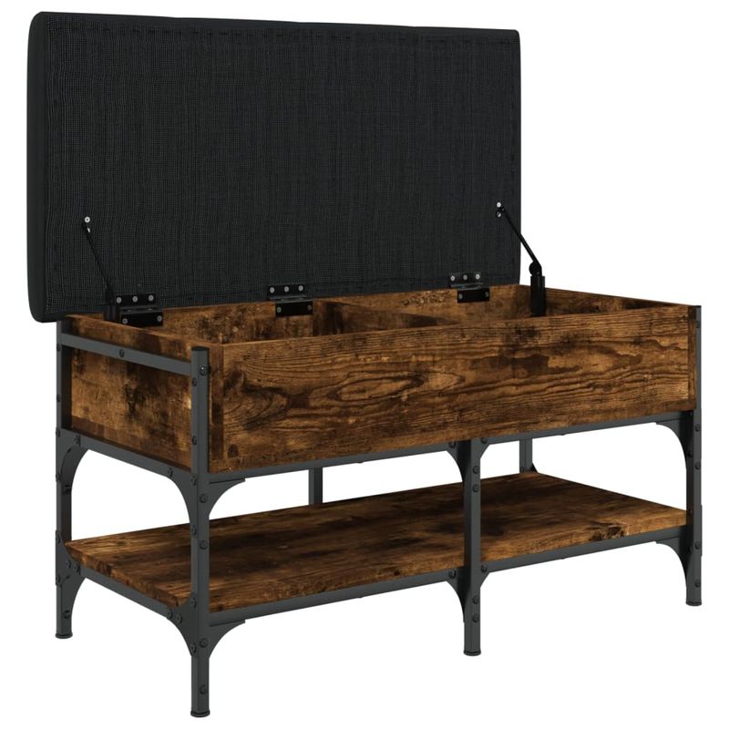 Casa si Gradina - Mobilier - Organizare si depozitare - Bancute - Banca de pantofi, stejar fumuriu, 82x42x45 cm, lemn prelucrat - Infinity.ro