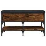 Casa si Gradina - Mobilier - Organizare si depozitare - Bancute - Banca de pantofi, stejar fumuriu, 82x42x45 cm, lemn prelucrat - Infinity.ro