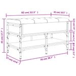 Casa si Gradina - Mobilier - Organizare si depozitare - Bancute - Banca de pantofi, stejar fumuriu, 82x42x45 cm, lemn prelucrat - Infinity.ro