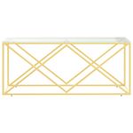 Casa si Gradina - Mobilier - Mese si birouri - Masute de cafea - Masa de cafea, 110x45x45 cm, otel inoxidabil si sticla - Infinity.ro