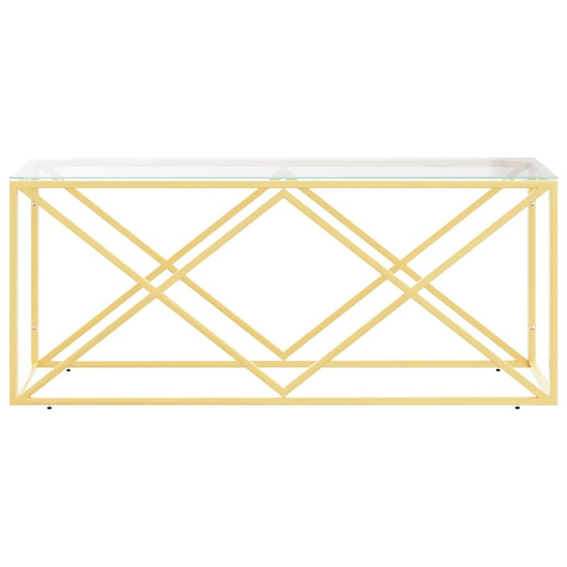 Casa si Gradina - Mobilier - Mese si birouri - Masute de cafea - Masa de cafea, 110x45x45 cm, otel inoxidabil si sticla - Infinity.ro
