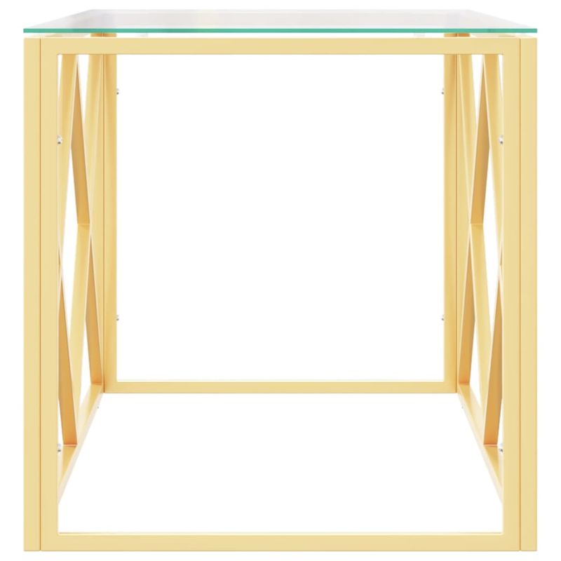 Casa si Gradina - Mobilier - Mese si birouri - Masute de cafea - Masa de cafea, 110x45x45 cm, otel inoxidabil si sticla - Infinity.ro