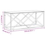 Casa si Gradina - Mobilier - Mese si birouri - Masute de cafea - Masa de cafea, 110x45x45 cm, otel inoxidabil si sticla - Infinity.ro