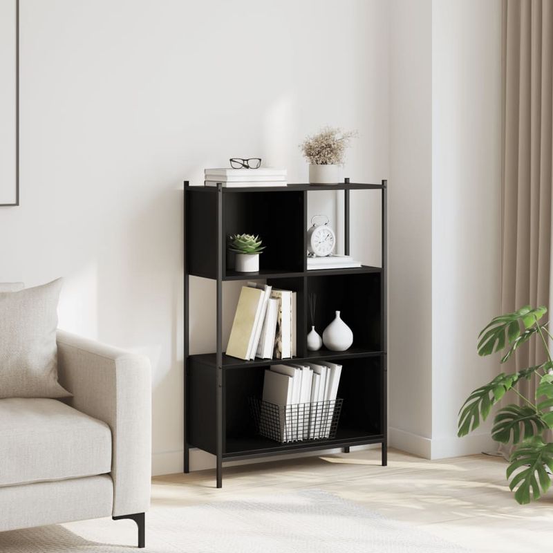 Casa si Gradina - Mobilier - Biblioteci si rafturi - Biblioteci - Biblioteca, negru, 72x28x109 cm, lemn prelucrat - Infinity.ro