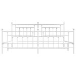 Casa si Gradina - Mobilier - Paturi si accesorii - Paturi - Cadru de pat metalic cu tablie, alb, 200x200 cm - Infinity.ro
