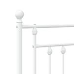 Casa si Gradina - Mobilier - Paturi si accesorii - Paturi - Cadru de pat metalic cu tablie, alb, 200x200 cm - Infinity.ro