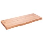 Casa si Gradina - Mobilier - Biblioteci si rafturi - Rafturi - Raft de perete maro deschis 100x40x(2-6) cm lemn stejar tratat - Infinity.ro
