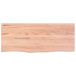 Casa si Gradina - Mobilier - Biblioteci si rafturi - Rafturi - Raft de perete maro deschis 100x40x(2-6) cm lemn stejar tratat - Infinity.ro