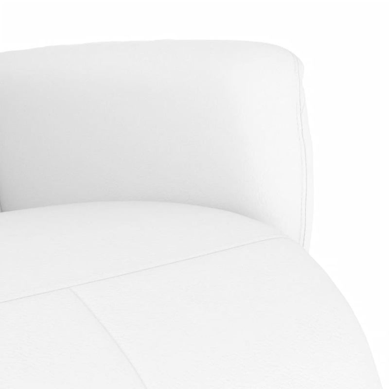 Casa si Gradina - Mobilier - Scaune si fotolii - Fotolii - Fotoliu rabatabil cu suport de picioare, alb, piele ecologica - Infinity.ro