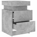 Casa si Gradina - Mobilier - Comode si corpuri - Noptiere - Noptiere cu lumini LED, 2 buc., gri beton, 35x39x55 cm - Infinity.ro