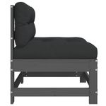 Casa si Gradina - Gradina si terasa - Mobilier exterior - Canapele si fotolii gradina - Canapele de mijloc cu perne, 2 buc., gri, lemn masiv de pin - Infinity.ro
