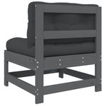 Casa si Gradina - Gradina si terasa - Mobilier exterior - Canapele si fotolii gradina - Canapele de mijloc cu perne, 2 buc., gri, lemn masiv de pin - Infinity.ro