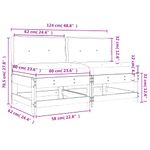 Casa si Gradina - Gradina si terasa - Mobilier exterior - Canapele si fotolii gradina - Canapele de mijloc cu perne, 2 buc., gri, lemn masiv de pin - Infinity.ro