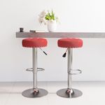 Casa si Gradina - Mobilier - Scaune si fotolii - Scaune - Scaune de bar, 2 buc., rosu vin, material textil - Infinity.ro