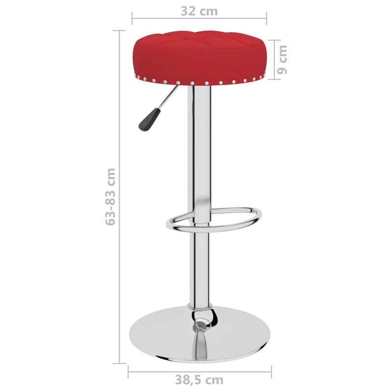 Casa si Gradina - Mobilier - Scaune si fotolii - Scaune - Scaune de bar, 2 buc., rosu vin, material textil - Infinity.ro