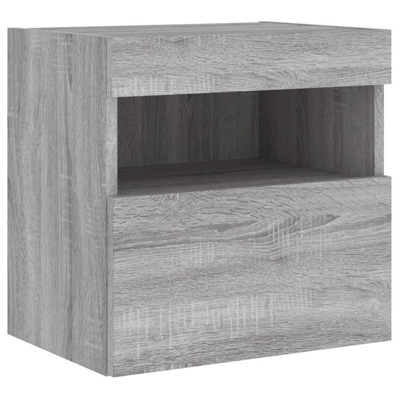 Casa si Gradina - Mobilier - Comode si corpuri - Comode - Unitati de perete TV cu LED-uri, 6 piese, gri sonoma, lemn - Infinity.ro