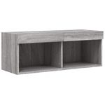 Casa si Gradina - Mobilier - Comode si corpuri - Comode - Unitati de perete TV cu LED-uri, 6 piese, gri sonoma, lemn - Infinity.ro