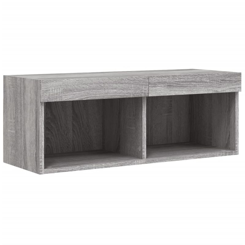 Casa si Gradina - Mobilier - Comode si corpuri - Comode - Unitati de perete TV cu LED-uri, 6 piese, gri sonoma, lemn - Infinity.ro