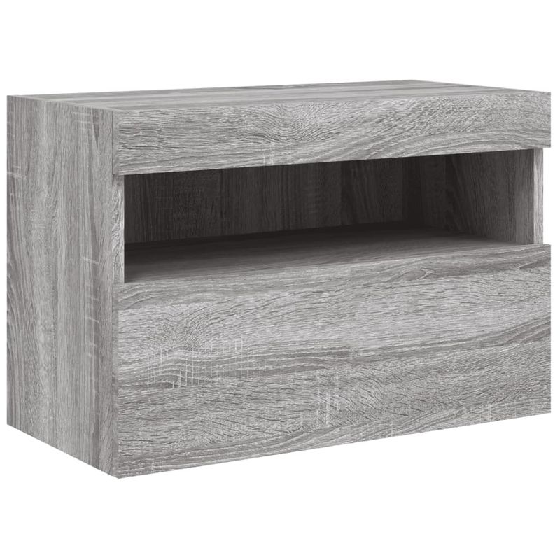 Casa si Gradina - Mobilier - Comode si corpuri - Comode - Unitati de perete TV cu LED-uri, 6 piese, gri sonoma, lemn - Infinity.ro