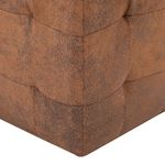 Casa si Gradina - Mobilier - Scaune si fotolii - Tabureti - Taburet, 2 buc., maro, 30x30x30 cm, piele intoarsa ecologica - Infinity.ro