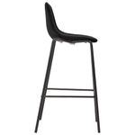 Casa si Gradina - Mobilier - Seturi de mobilier - Seturi bucatarie - Set mobilier de bar, 5 piese, negru, material textil - Infinity.ro