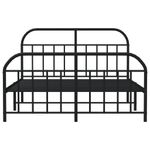 Casa si Gradina - Mobilier - Paturi si accesorii - Paturi - Cadru pat metalic cu tablie de cap/picioare, negru, 140x190 cm - Infinity.ro
