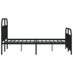 Casa si Gradina - Mobilier - Paturi si accesorii - Paturi - Cadru pat metalic cu tablie de cap/picioare, negru, 140x190 cm - Infinity.ro