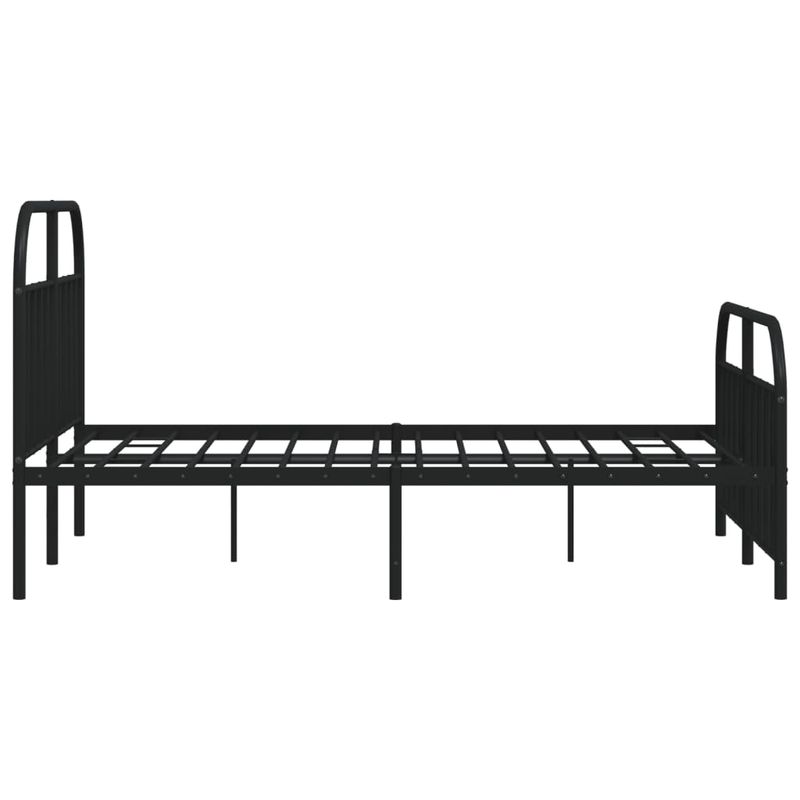 Casa si Gradina - Mobilier - Paturi si accesorii - Paturi - Cadru pat metalic cu tablie de cap/picioare, negru, 140x190 cm - Infinity.ro