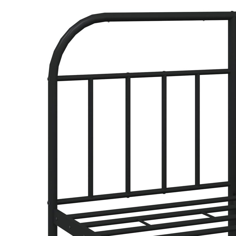 Casa si Gradina - Mobilier - Paturi si accesorii - Paturi - Cadru pat metalic cu tablie de cap/picioare, negru, 140x190 cm - Infinity.ro