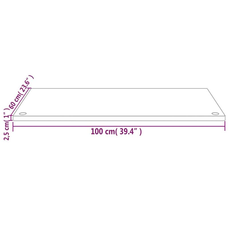 Casa si Gradina - Mobilier - Feronerie si accesorii mobila - Blat de birou, alb, 100x60x2,5 cm, lemn masiv de pin - Infinity.ro