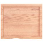 Casa si Gradina - Mobilier - Biblioteci si rafturi - Rafturi - Raft de perete maro deschis 60x50x(2-4) cm lemn stejar tratat - Infinity.ro