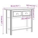 Casa si Gradina - Mobilier - Comode si corpuri - Console - Masuta consola "BODO", alb, 90x34,5x73 cm, lemn masiv de pin - Infinity.ro