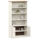 Casa si Gradina - Mobilier - Biblioteci si rafturi - Biblioteci - Biblioteca „VIGO”, alb, 85x35x170 cm, lemn masiv de pin - Infinity.ro
