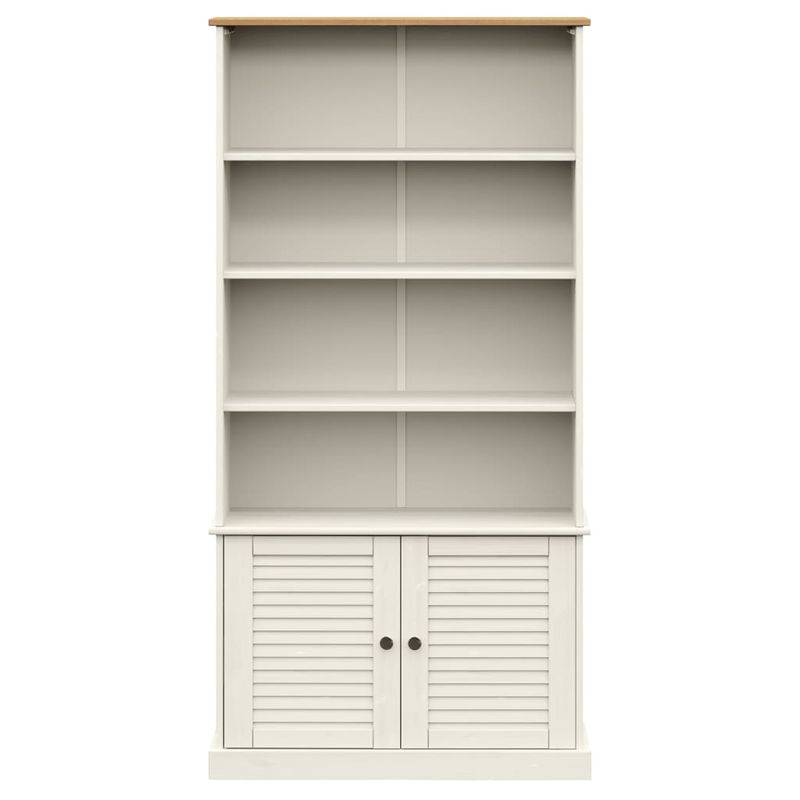 Casa si Gradina - Mobilier - Biblioteci si rafturi - Biblioteci - Biblioteca „VIGO”, alb, 85x35x170 cm, lemn masiv de pin - Infinity.ro