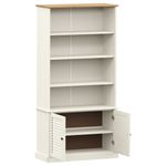 Casa si Gradina - Mobilier - Biblioteci si rafturi - Biblioteci - Biblioteca „VIGO”, alb, 85x35x170 cm, lemn masiv de pin - Infinity.ro