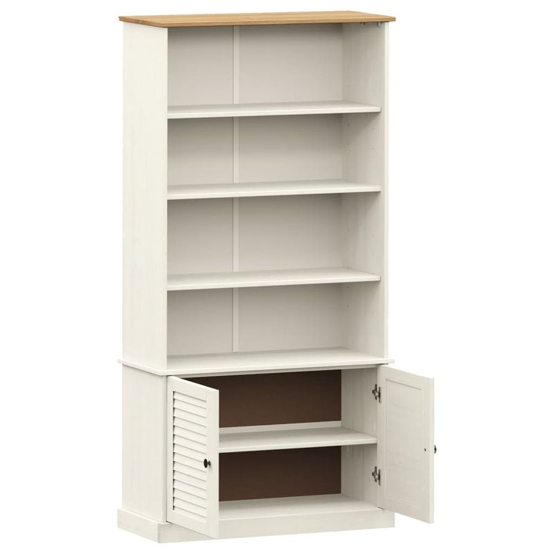 Casa si Gradina - Mobilier - Biblioteci si rafturi - Biblioteci - Biblioteca „VIGO”, alb, 85x35x170 cm, lemn masiv de pin - Infinity.ro