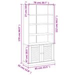 Casa si Gradina - Mobilier - Biblioteci si rafturi - Biblioteci - Biblioteca „VIGO”, alb, 85x35x170 cm, lemn masiv de pin - Infinity.ro