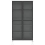 Casa si Gradina - Mobilier - Comode si corpuri - Comode - Dulap inalt, negru, 85x40x180 cm, sticla si otel - Infinity.ro