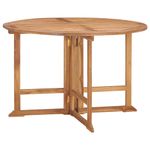 Casa si Gradina - Gradina si terasa - Mobilier exterior - Seturi mobila gradina - Set mobilier de exterior pliabil, 5 piese, lemn masiv de tec, mărime diametru 120x75 cm, model fără cotieră, formă rotund - Infinity.ro