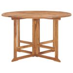 Casa si Gradina - Gradina si terasa - Mobilier exterior - Seturi mobila gradina - Set mobilier de exterior pliabil, 5 piese, lemn masiv de tec, mărime diametru 120x75 cm, model fără cotieră, formă rotund - Infinity.ro