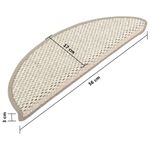 Casa si Gradina - Textile si covoare - Covoare - Covoare casa - Covorase scari autoadezive aspect sisal, 15 buc., bej 56x17x3cm - Infinity.ro