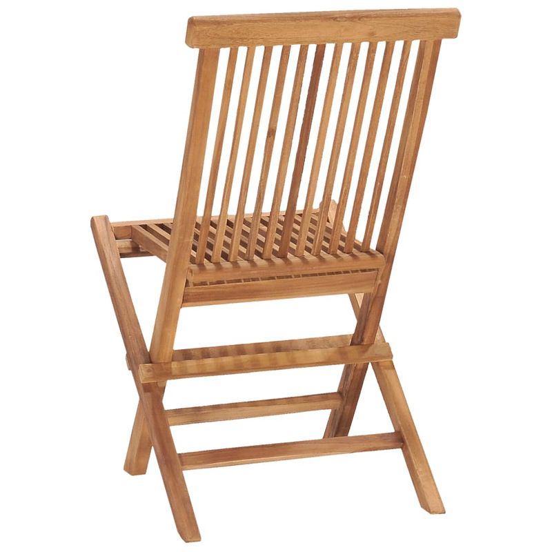 Casa si Gradina - Gradina si terasa - Mobilier exterior - Seturi mobila gradina - Set mobilier de exterior pliabil, 5 piese, lemn masiv de tec, mărime diametru 120x75 cm, model fără cotieră, formă rotund - Infinity.ro
