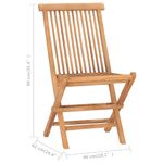 Casa si Gradina - Gradina si terasa - Mobilier exterior - Seturi mobila gradina - Set mobilier de exterior pliabil, 5 piese, lemn masiv de tec, mărime diametru 120x75 cm, model fără cotieră, formă rotund - Infinity.ro