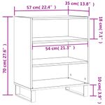 Casa si Gradina - Mobilier - Comode si corpuri - Comode - Servanta, negru, 57x35x70 cm, lemn prelucrat - Infinity.ro