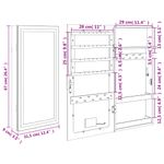 Casa si Gradina - Mobilier - Dulapuri si sifoniere - Dulapuri - Dulap de bijuterii cu oglinda si lumini LED, de perete, alb - Infinity.ro